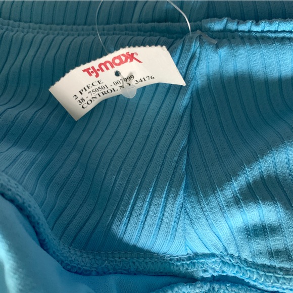 Next Bikini Bottom Swimwear High Waistband Blue Ribbed Women’s Extra Small XS - Picture 9 of 9